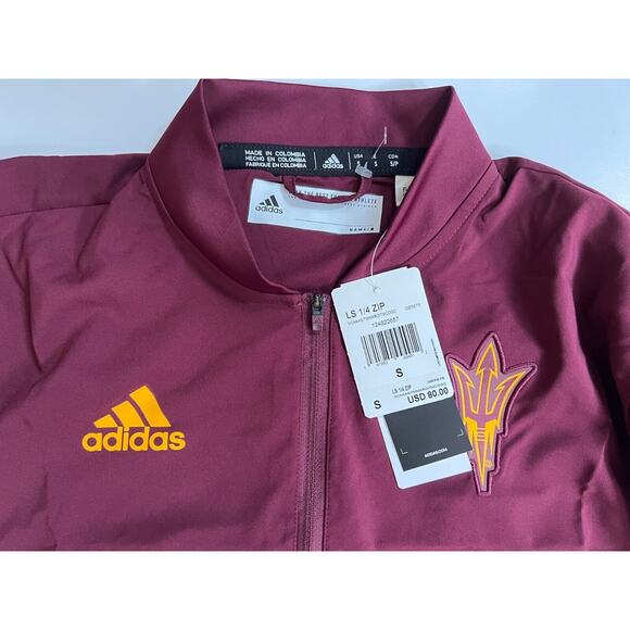 Adidas Arizona State Sun Devils Jacket Maroon GE5675 Men's Size S NWT - Picture 10 of 12